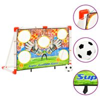 VidaXL Voetbaldoelenset met doelmuur 120x51x77,5 cm VidaXL Voetbaldoelenset met doelmuur 120x51x77,5 cm