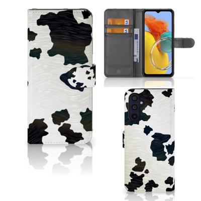 Samsung Galaxy M14 | Telefoonhoesje | Met pasjeshouder | Koeienvlekken