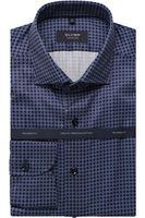 OLYMP SIGNATURE Tailored Fit Overhemd marine/wit, Motief