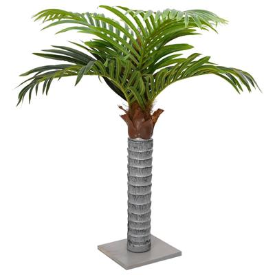 Kunstpalmboom 6 bladeren 100 cm groen