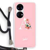 Pink Bouquet: Huawei P50 Transparant Hoesje met koord