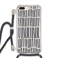 Moroccan stripes: iPhone 8 Plus Transparant Hoesje met koord Moroccan stripes: iPhone 8 Plus Transparant Hoesje met koord