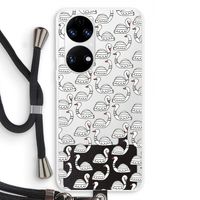 Zwanen: Huawei P50 Transparant Hoesje met koord