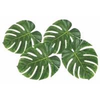 Hawaii Tropical Decoratie - 4x stuks - Monstera palm bladeren - 15 x 35 cm