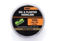 Fox Zig And Floater Hooklink Trans Khaki 100M 0.28 mm 12 lbs - thumbnail