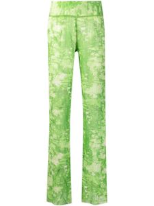 Henrik Vibskov pantalon en résille Sway à design plissé - Vert