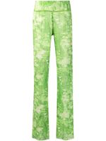 Henrik Vibskov pantalon en résille Sway à design plissé - Vert