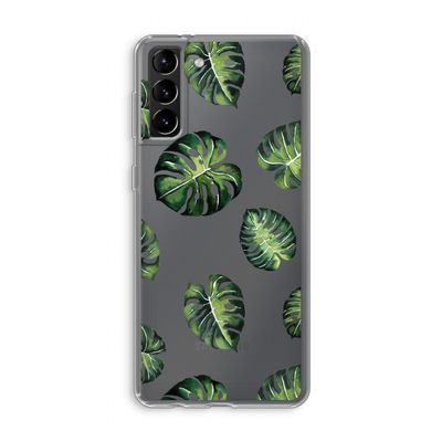 Tropische bladeren: Samsung Galaxy S21 Plus Transparant Hoesje