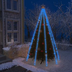 VidaXL Kerstboomverlichting met 400 led&apos;s blauw net 400 cm