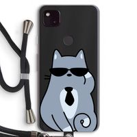Cool cat: Pixel 4a 5G Transparant Hoesje met koord