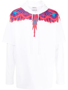 Marcelo Burlon County of Milan hoodie imprimé à design superposé - Blanc