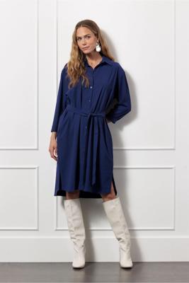 Studio Anneloes Louna 3/4 Sleeve Blouse Dress 13096 Jurk 6502 Ink Blue