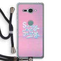 Sorry not sorry: Sony Xperia XZ2 Compact Transparant Hoesje met koord