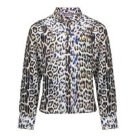 Geisha winter blouse meisjes - bruin/blauw/zwart - luipaard Geisha winter blouse meisjes - bruin/blauw/zwart - luipaard