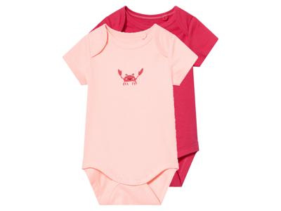 lupilu 2 Baby rompers (Donkerroze/roze, 74/80)