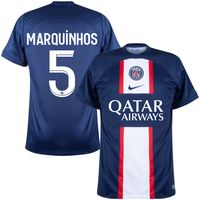 Paris Saint Germain Shirt Thuis 2022-2023 + Marquinhos 5