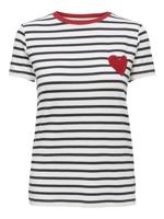 Only Onlheart Life S/s Tee Jrs Noos T-shirt Korte Mouw Cloud Dancer Night Sky / Red Heart