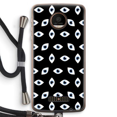Eyes pattern: Motorola Moto Z Force Transparant Hoesje met koord
