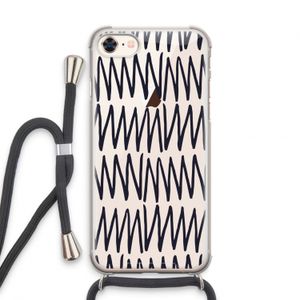 Marrakech Zigzag: iPhone 8 Transparant Hoesje met koord