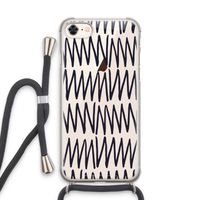 Marrakech Zigzag: iPhone 8 Transparant Hoesje met koord