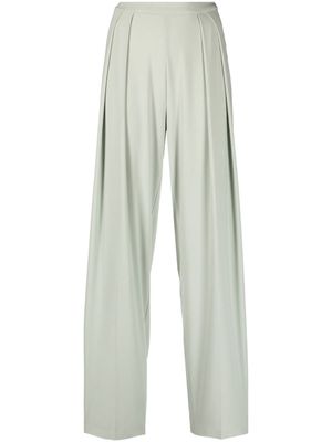 Norma Kamali pantalon fuselé à design plissé - Vert