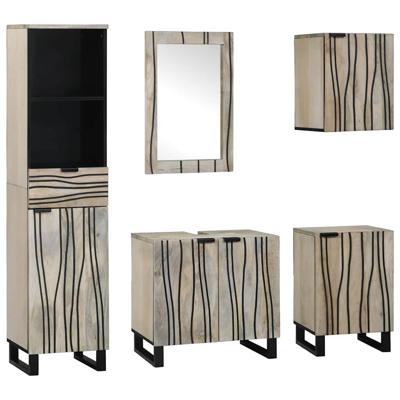 Badkamermeubelset met lade 5 pcs Walnoot bruin 38 x 33 x 160 cm
