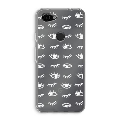 Eye pattern #3: Google Pixel 3a Transparant Hoesje