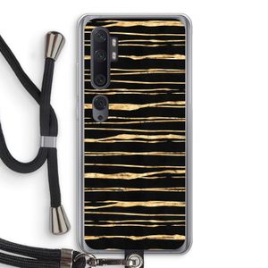 Gouden strepen: Xiaomi Mi Note 10 Pro Transparant Hoesje met koord