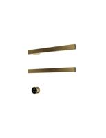 Hotbath &MORE set van 2 rails RAS50 SQUARE 50 cm met separate schakelaar en inbouw element Geborsteld Messing PVD (RAS50-2BBP)