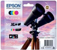 Inktcartridge Epson 502XL 502 T02W9 502XL zwart + 3 kleuren