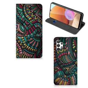 Samsung Galaxy A32 4G | A32 5G Enterprise Editie Hoesje met Magneet Aztec