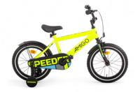 AMIGO Speeder 16 Inch Jongens Terugtraprem Geel/Zwart