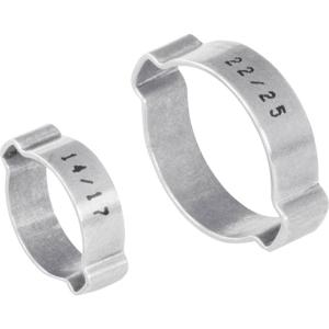 Norma NORMA Bevestigingsring met 2 oren 1107012028 Bundel-Ø (bereik) 25 tot 28 mm Zilver 1 stuk(s)