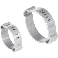 Norma NORMA Bevestigingsring met 2 oren 1107012023 Bundel-Ø (bereik) 20 tot 23 mm Zilver 1 stuk(s) - thumbnail