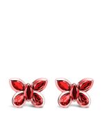 Pragnell puces d'oreilles Butterfly en or rose 18ct ornées de rubis