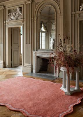 Layered - Vloerkleed Scallop Wool Rug Watermelon Pink -