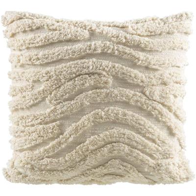 2e Halve Prijs Leen Bakker - Sierkussen Monty - Off-white - 45x45 Cm - Katoen - Crème - 10x45x45 Cm