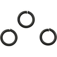Creativ Company Ringen, afm 7 mm, dikte 1 mm, zwart, 50 stuk/ 1 doos