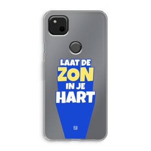 Laat de zon in je hart: Google Pixel 4a Transparant Hoesje