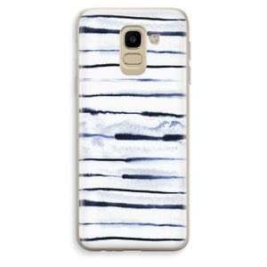 Ink Stripes: Samsung Galaxy J6 (2018) Transparant Hoesje