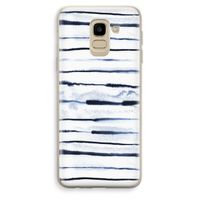 Ink Stripes: Samsung Galaxy J6 (2018) Transparant Hoesje
