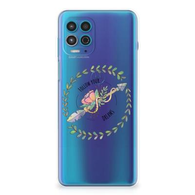 Motorola Moto G100 Telefoonhoesje met Naam Boho Dreams Motorola Moto G100 Telefoonhoesje met Naam Boho Dreams