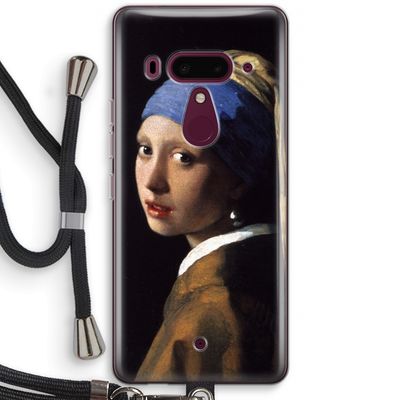 The Pearl Earring: HTC U12+ Transparant Hoesje met koord