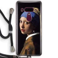The Pearl Earring: HTC U12+ Transparant Hoesje met koord