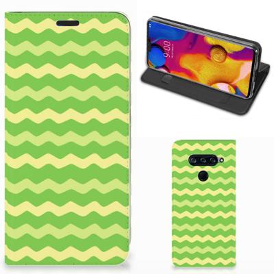 LG V40 Thinq | Hoesje met Magneet | Waves Green