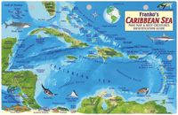 Waterkaart Fish Card Caribbean Sea Dive Sites & Fish ID Card / Coral Reef Creatures | Franko Maps