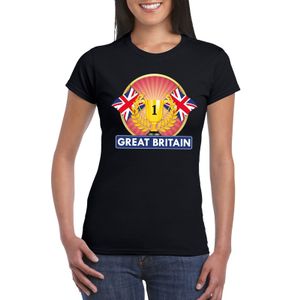 Zwart Groot Brittannie/ Engeland supporter kampioen shirt dames 2XL  -