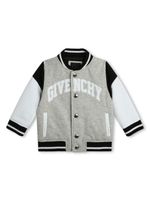 Givenchy Kids veste bomber à logo appliqué - Gris