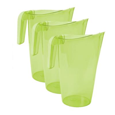Hega Hogar Waterkan - 4x stuks - sapkan - groen - inhoud 1.75 liter - kunststof - karaf - pitcher