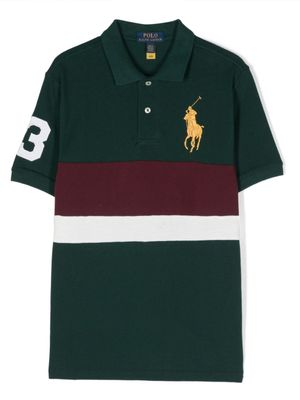 POLO RALPH LAUREN KIDS polo en coton à motif Polo Pony - Vert